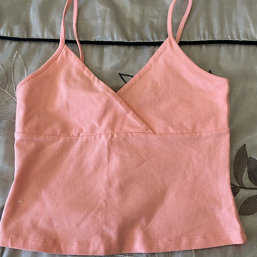 Forever 21 Peach Knit Crop Top